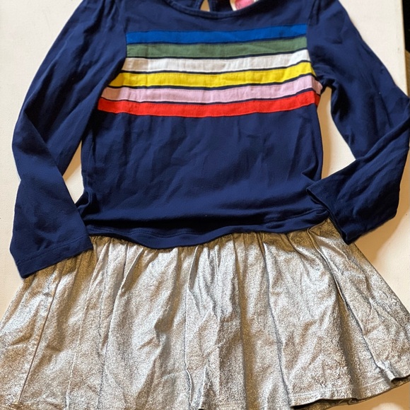 Mini Boden Girls Fun Jersey Woven Dress For Girls - Picture 6 of 7